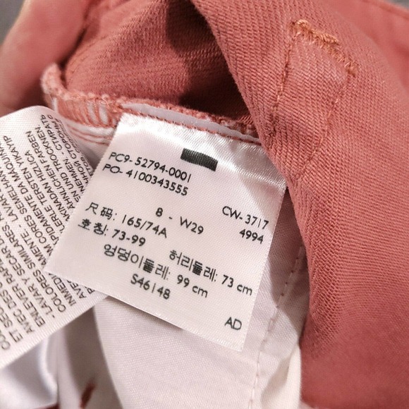 Dockers Jeans Womens 8‎ Pink Mid Rise Skinny 31X26 Casual Denim Stretch Trousers - Picture 12 of 13